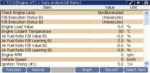 Sample scan data